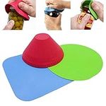 3 Pcs Jar Opener for Weak Hands, Multi Purpose Reusable Rubber Gripper Jar Opener Gripper Rubber Jar for Most Bottles,for Elderly Suffering from Arthritis Children Women Weak Hands+1 OPP Bag