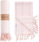 Barooga Sand Free Beach Towel, 90x180 cm, Stylish, Quick Drying, Lightweight, Compact Turkish Beach Towel Blanket, Prewashed, 100% Cotton Super Absorbent (Pink)