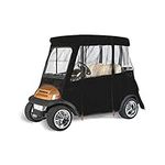 Greenline GLECCB02 2 Passenger Drivable Golf Cart Enclosure, Jet Black