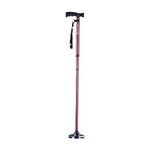 Drive Medical HurryCane Freedom Edition Folding Cane with T Handle, Red