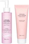 Pacifica Beauty Vegan Collagen Hand Cream and Body Oil with Pump Set, Bath and Body, Shea Butter, Cocoa Butter, Body Massage Oil, For Dry Skin, Skin Care, Body Care, 4 fl oz Each (Set of 2)