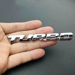 Universal Metal Turbo Badge Emblem Car Auto Fender Trunk Tailgate Decal Sticker (Silver)