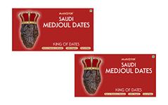 Markstor Fresh Saudi Medjoul Dates - King of Dates - 1 Kg [500g x 2] - Topmost Medjoul Dates graded A Plus