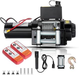 GEARFLOW Winches 12v Electric Winch 3000lb/1361kg 2pcs Wireless remote - Power Wound Motor, Full Steel Gearing, Heavy Duty Solenoid, Mounting Plate, Wired Hand Control, User-Friendly, 12 M STEEL Rope