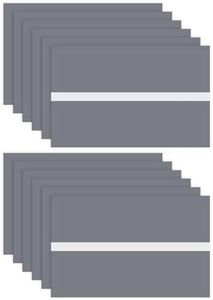 M METERXITY 12-Pack Double Color Laser Engraving Blanks 7x11 Inch,1.3mm Thick ABS Plastic Sheet Engraved Material for Name Plate/Yard Signs/Laser Cutting/DIY Carving/Craft[Smoke Grey/White]