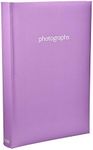 Arpan Memo Slip in Photo Album 300 6 x 4'' Photos -Organiser Memories Album -Choose Color (Purple)