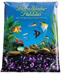 Pure Water Pebbles Aquarium Gravel, 5-Pound, Blackberry Glo