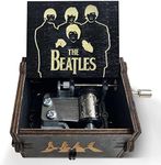 veratwo The Beatles Gifts-Hand Crank Engraved Vintage Wooden Music Box,The Beatles Fans Favorite Collection Gift for Friends and Family Birthday/Christmas/Valentine's Day