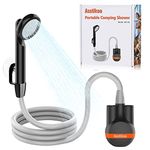 Asstikoo Camping Shower, Portable Shower, Electric Outdoor USB Rechargeable Handheld Showhead for Camping, Hiking, Pet Cleaning, Watering and Beach Washing