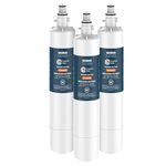 Crystala Filters Replacement for GE® RPWFE, RPWF (with CHIP) Refrigerator Water Filter, Compatible with WSG-4, WF277, GFE28GMKES, PFE28KBLTS, GYE22HMKES, DFE28JSKSS, GFE28GYNFS, GFD28GYNFS, 3 Pack