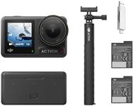 DJI Osmo Action 4 Essential Combo, 4K/120fps Waterproof Action Camera with a 1/1.3-Inch Sensor, Stunning Low-Light Imaging,10-bit & D-Log M Color Performance, Long-Lasting 160 Mins, Outdoor Camera