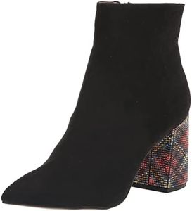 Betsey Johnson Women's Kassie Fashion Boot, Black Suede, 10