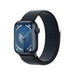 Apple Watch Series 9 [GPS 41mm] Smartwatch with Midnight Aluminium Case with Midnight Sport Loop. Fitness Tracker, Blood Oxygen & ECG Apps, Water-Resistant - One Size