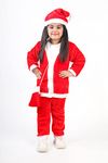 AHHAAAA Kids Santa Claus Costume Christmas Dress for Girls and Boys (4-5 Yrs)