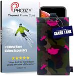 PHOOZY Upgraded Thermal Phone Case for Cold Weather | Insulated Phone Pouch Extends Battery Life 4X | Snowboard & Ski Gear | Includes Key Ring | As Seen on Shark Tank (Apollo II Pink - Medium)