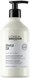 L'Oréal Professionnel Hair Shampoo for All Hair Types, Anti-Hair Breakage, Long-Lasting Colours & Shine, Series Expert, Metal DX Shampoo, 500 ml