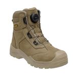 DEWALT Richardson Men's Nubuck Leather, Wide Fitting, BOA Fastener, Steel Toe Safety Work Boot, Stone, UK8