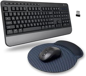 X9 Wireless Keyboard and Mouse Combo - 3 in 1 Workflow Trio - 114 Key Cordless Keyboard and Mouse Combo with Mouse Pad - 2.4G USB Wireless Mouse Keyboard Combo for Laptop, Computer, PC & Chrome