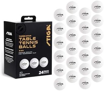 Stiga 3-Star Table Tennis Balls, White (24 Pack)
