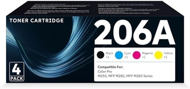 206A Toner Cartridges Compatible Replacement for HP Color Pro MFP M283fdw M283cdw M283fdn M282nw Pro M255dw Printer | W2110A W2111A W2112A W2113A 4-Pack