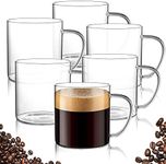 ZOOFOX Set of 6 Glass Coffee Mugs, 