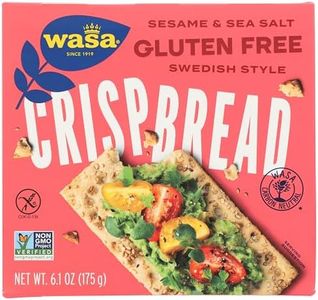 Wasa Gluten Free Sesame & Sea Salt Crispbread, (Pack of 10), 3.81 Pounds
