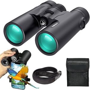 Gosky 10x42 Binoculars for Adults, HD Professional Compact Binoculars with Phone Adapter, Carrying Bag, BAK4 Prism & FMC Lens, for Bird Watching, Travel, Stargazing, Hunting, Concerts