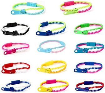 Yitaocity 28Pcs Friendship Fidget Zipper Bracelets Bulk Set Neon Colors Children Sensory Toy Stress Relief Bangle Jewelry for Birthday, Party Favors Bags Filler Basket Stuffers