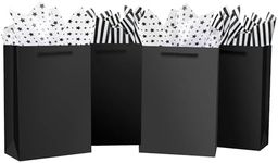 OfficeCastle 4 Pack Black Gift Bags