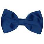 PELUCHE Essentials Premium Satin Navy Blue Bowtie for Men- Comes in a Gift Box