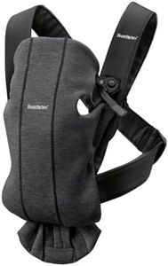 BabyBjörn Baby Carrier Mini, Charcoal Gray, 3D Jersey | Infant Carrier (7-15 lbs), Ergonomic, Easy-to-Use