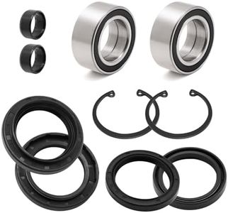 Front Wheel Bearings Seals for Honda FourTrax 300 Rancher 350 400 420 Only for 4x4, OEM# 91051-HC5-003 91209-HN2-003 91256-HC5-003