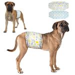 Dono Disposable Male Dog Diapers Dog Wraps Super Absorbent Soft Pet Diapers, Including Four Sizes, Extra Small, Small, Medium, Large, Diapers Wetness Indicator-48pcs (L-48 Count)