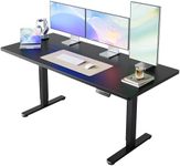 HUANUO 71 x 30 inch Electric Standing Desk Adjustable Height, 4 Memory Height Settings, Sit Stand Up Desk for Home Office & Computer Workstation, Black