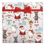 Current Santa and Friends Christmas Rolled Wrapping Paper - Premium Jumbo 23-Inch x 32-Foot Gift Wrap Roll, 61 Square Feet Total