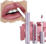 Runway Rogue Pearl Glam Shimmer Liquid Lipstick, Long Wear Pale-Mauve Lip Color with Gold and Silver Shimmer, ‘Boss Babe’