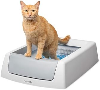 PetSafe® ScoopFree® Crystal Classic Self-Cleaning Litter Box System – Automatic Cat Litter Box - Advanced Odor Control – Includes Disposable Crystal Litter Tray – Up to 30 Days of Hands-Free Cleaning