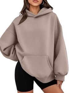 WYNNQUE Comfort Hoodies for Women Oversized Sweatshirts Fall Fashion Outfits 2026 Casual Sweaters Tops Basic Fleece Plus Size Workout Soft Comfy Winter Trendy Maternity Clothes CoffeeGrey XS