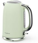 LONGDEEM Electric Kettle Quiet Stainless Steel Interior, Wide-Open Lid 1.7L 1500W Electric Tea Kettle, Easy to Clean, Non-BPA Kettle & Hot Water Kettle, Auto Shut-Off & Boil-Dry Protection, Green