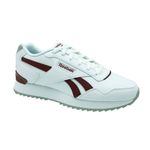 Reebok Unisex Glide Ripple Clip Running Shoes, White/Rich Maroon/Grey 1, 9 UK