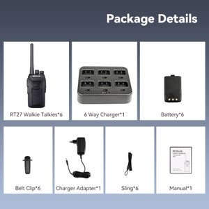 Retevis RT27 Walkie Talkies 6-Pack – Long Range Two-Way Radios