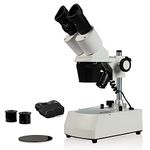 Parco Scientific PST-234-10L-ES2 ES2 Binocular Stereo Microscope, WF10x and WF20x Eyepieces, 2X, 3X and 4X Objectives, 20x, 30x, 50x, 60x and 80x Magnification, Top and Bottom LED Illumination, 110V