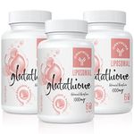 Liposomal Glutathione Supplement 1000mg, Reduced Glutathione Softgels with Vitamin C, for Anti-Aging, Detox, Brain, Immune Health, Better Absorption, L-Glutathione 180 Capsules (3 Bottles)