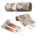 Party Propz Roll Up Pencil Pouch- 1Pc Paint Brush Pouch for Artists | Roll Up Pencil Case Kids and Adult | Color Pencil Case Pouch | Pencil Wrap Roll Up Case | Coloring Roll Paint Brush Roll Up Pouch