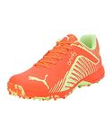 Puma Mens 22 FH Rubber VK Ultra Orange-Fast Yellow Cricket Shoe - 8 UK (10671304)