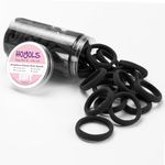 HOYOLS Hair Bands Multicolor Elastic Stretch Seamless Hair Ties No Metal Gentle for Women Girls Kids Heavy and Curly Hair 100 Pieces (Black)