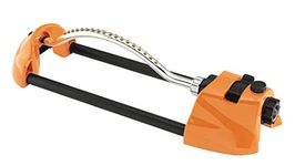 Dramm 15002 Colorstorm Premium Metal Oscillating Sprinkler with Brass Nozzle Jets, Orange