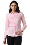 Allen Solly Women's Solid Regular Fit Shirt (AHSFCRGFM65120_Pink