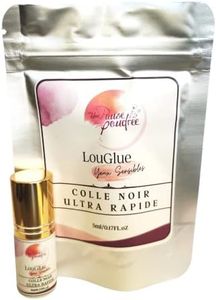 Colle "yeux sensibles LOUGLUE" séchage ultra-rapide 0,5 sec noir pour tout type de poses d'extensions de cils Une Pause Poudree