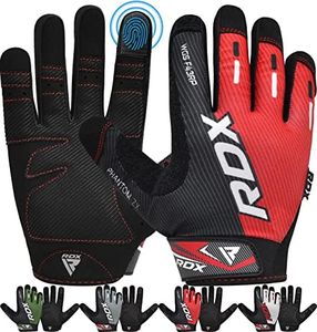 RDX Weight Lifting Gloves Full Finger, Touch Screen Gym Workout, Anti Slip Breathable Padded Palm Protection, Strength Training Fitness Powerlifting HIIT WOD Exercise, Women Men Gym Home Cycling